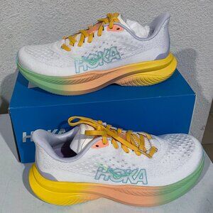 NEW Hoka Womens Mach 6 Sneakers Shoes Frost Starlight Glow US 6.5 NIB